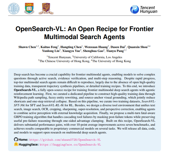 Tencent and UCLA Open-Source OpenSearch-VL, a Multimodal Deep Search Agent Framework