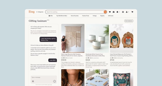 Etsy launches its app within ChatGPT as it continues its AI push